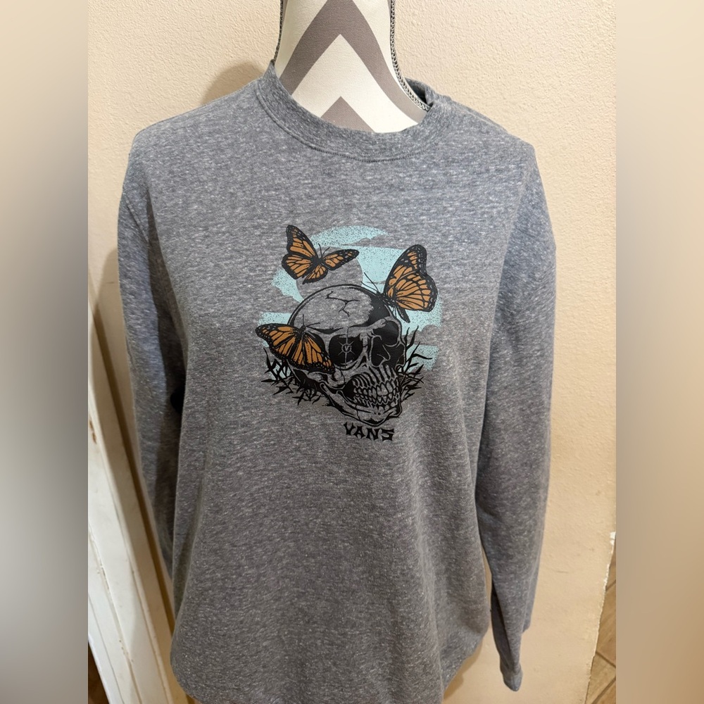 Vans Gray Habitat Crew Sweatshirt MED NWT